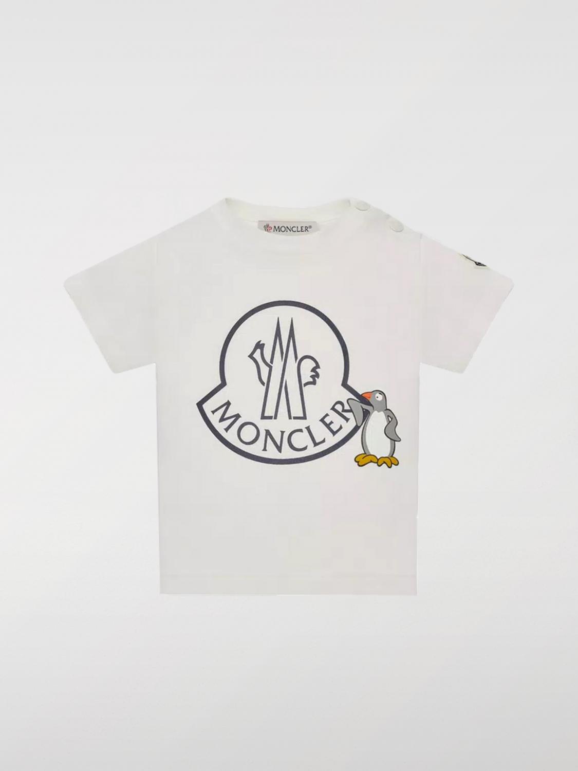 MONCLER T-SHIRT: T-shirt kids Moncler, White - Img 1