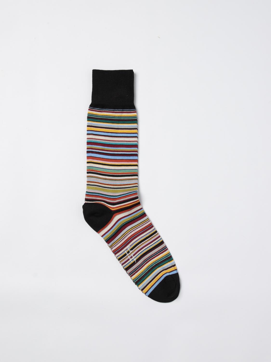 Giglio Calze Paul Smith in cotone stretch con righe multicolor