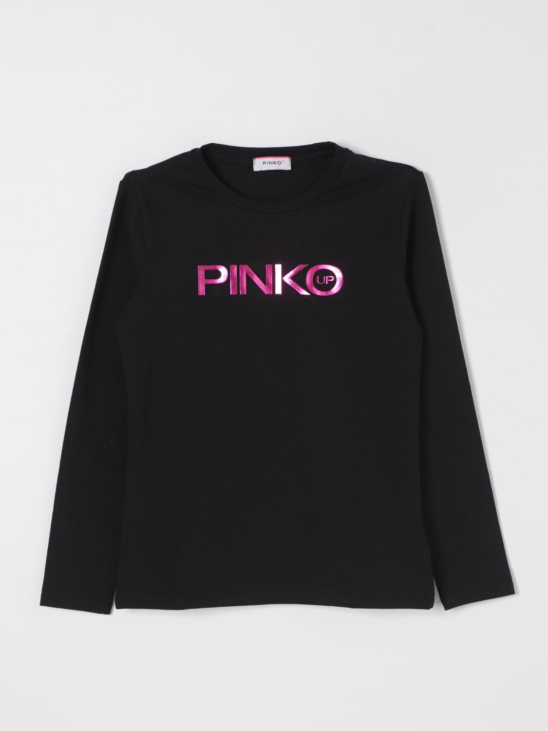 PINKO SWEATER: Pinko cotton shirt with logo , Black - Img 1