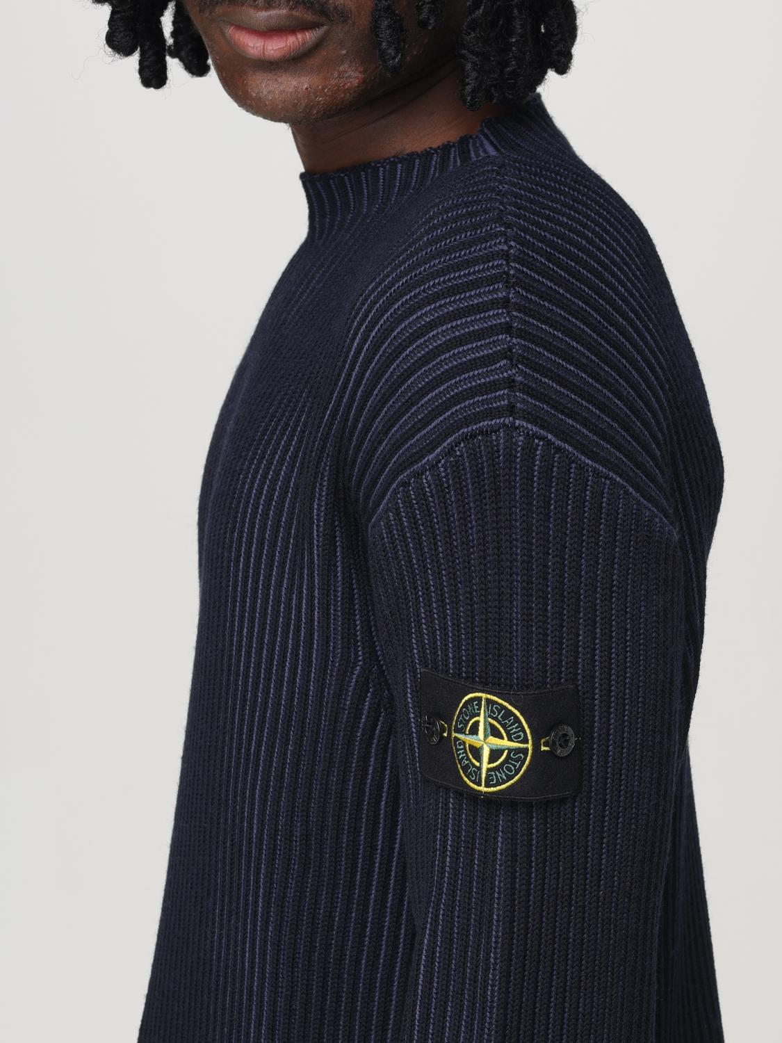 STONE ISLAND JERSEY: Jersey hombre Stone Island, Azul Oscuro - Img 4