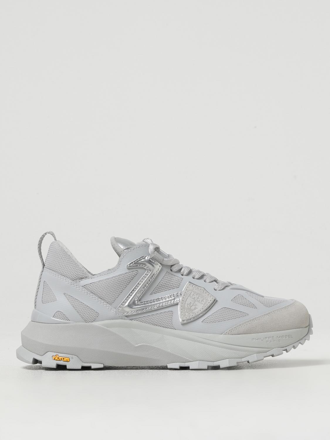 PHILIPPE MODEL SNEAKERS: Sneakers woman Philippe Model, Grey - Img 1