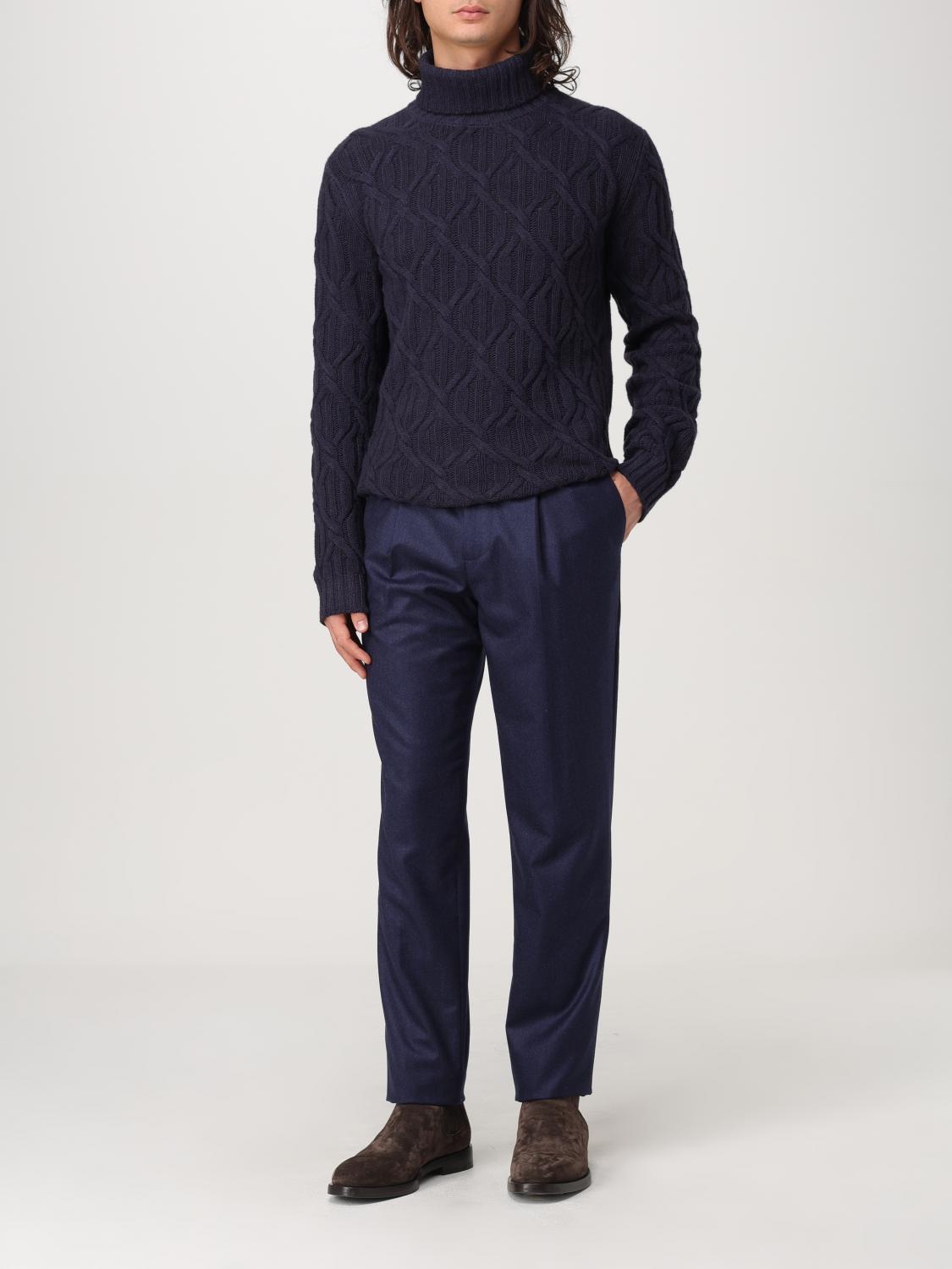 BRUNELLO CUCINELLI 裤子: 裤子 男士 Brunello Cucinelli, 蓝色 - Img 2