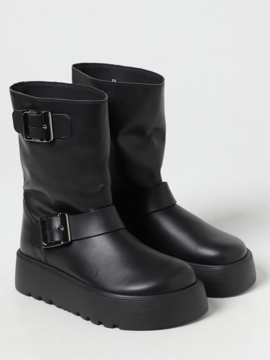 CASADEI FLAT ANKLE BOOTS: Flat ankle boots woman Casadei, Black - Img 2