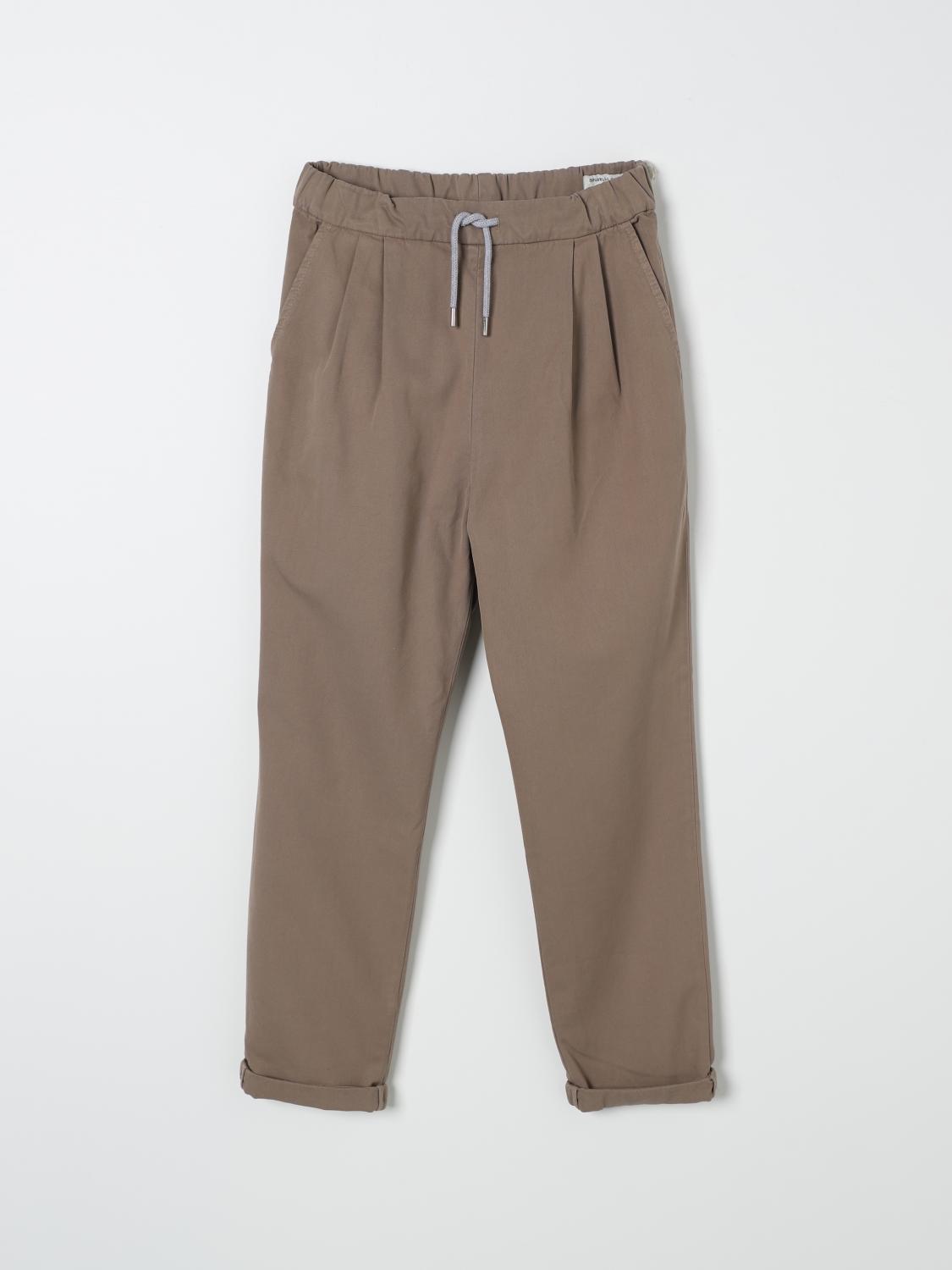 BRUNELLO CUCINELLI PANTS: Pants kids Brunello Cucinelli, Brown - Img 1