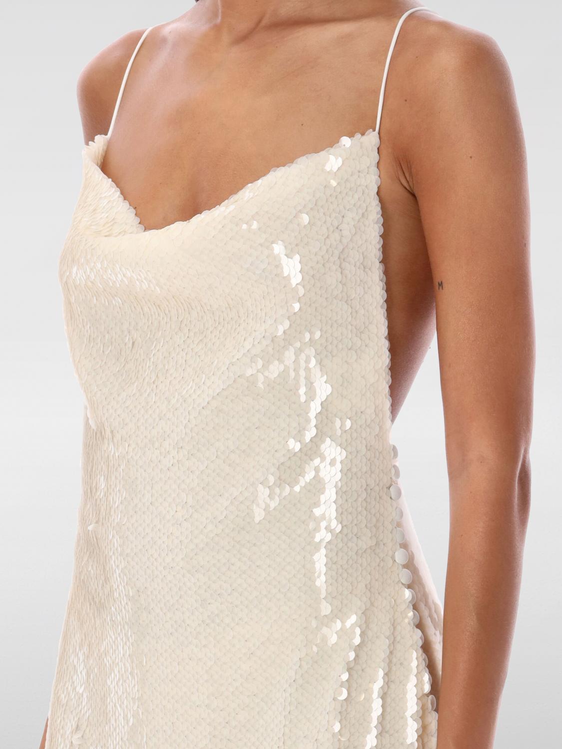 MAGDA BUTRYM ABITO: Abito Magda Butrym in tessuto paillettato , Beige - Img 3