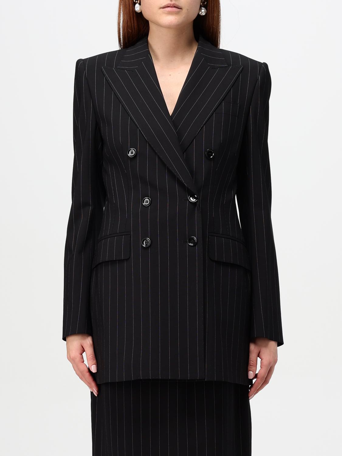 DOLCE & GABBANA BLAZER: Blazer doppiopetto Dolce & Gabbana in lana vergine , Nero - Img 1