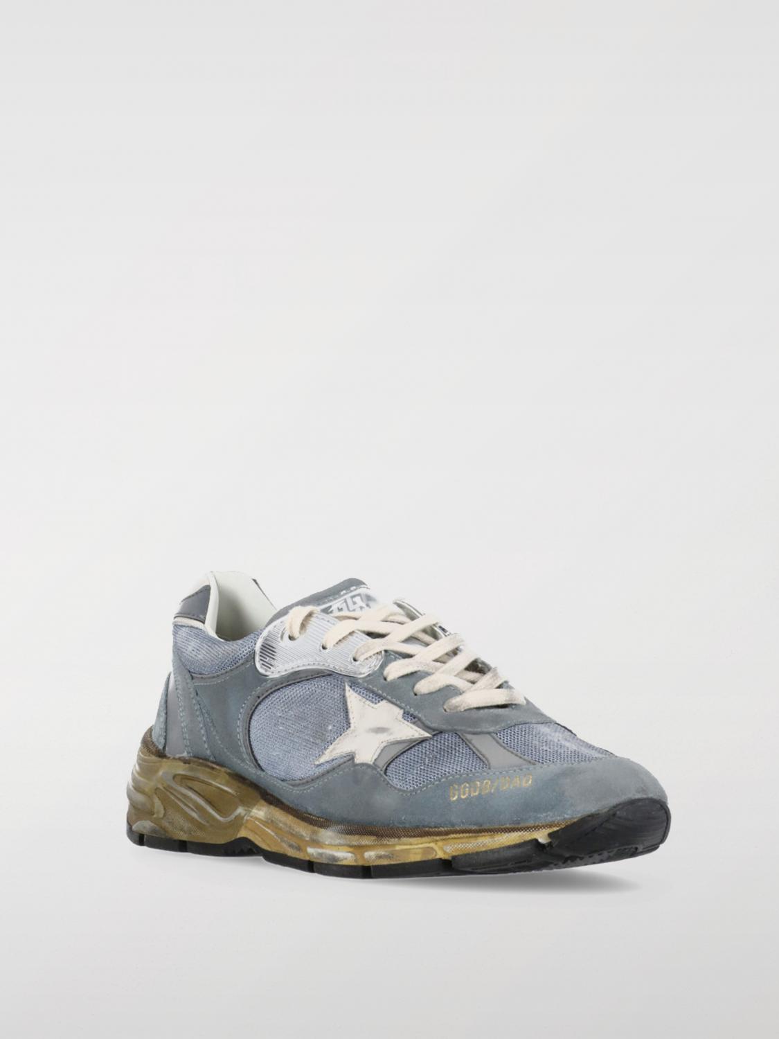 GOLDEN GOOSE SNEAKERS: Sneakers Dad Golden Goose in camoscio e mesh used , Blue - Img 2