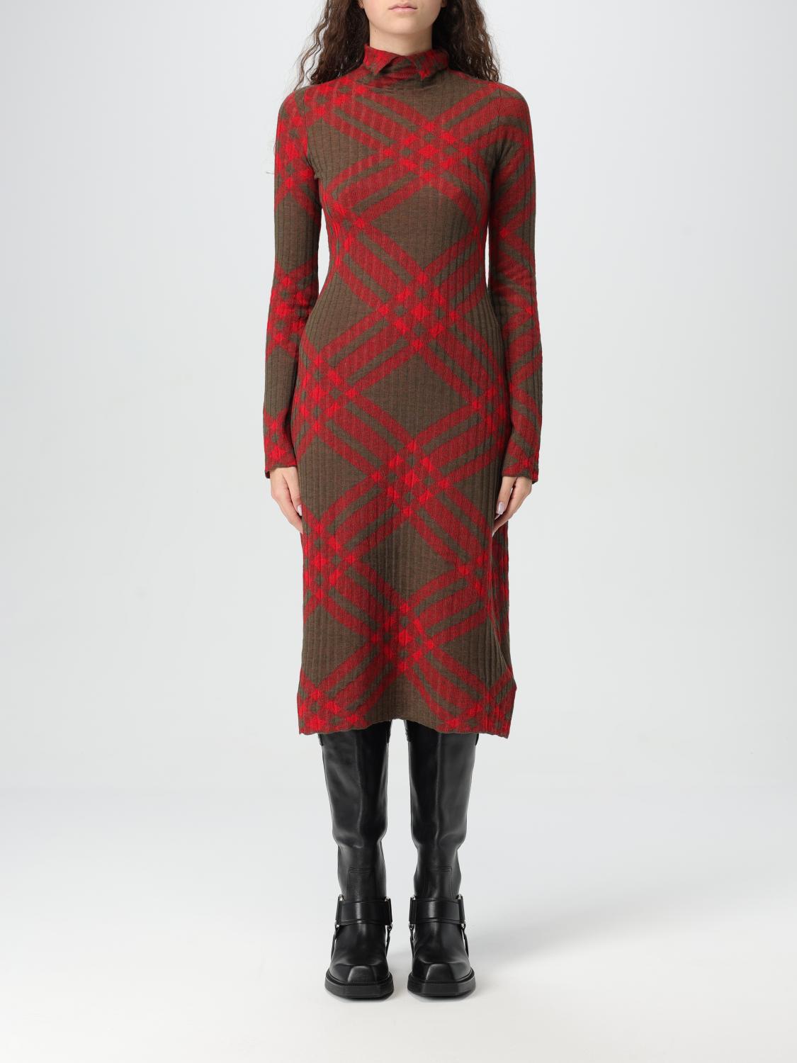 BURBERRY DRESS: Dress woman Burberry, Red - Img 1