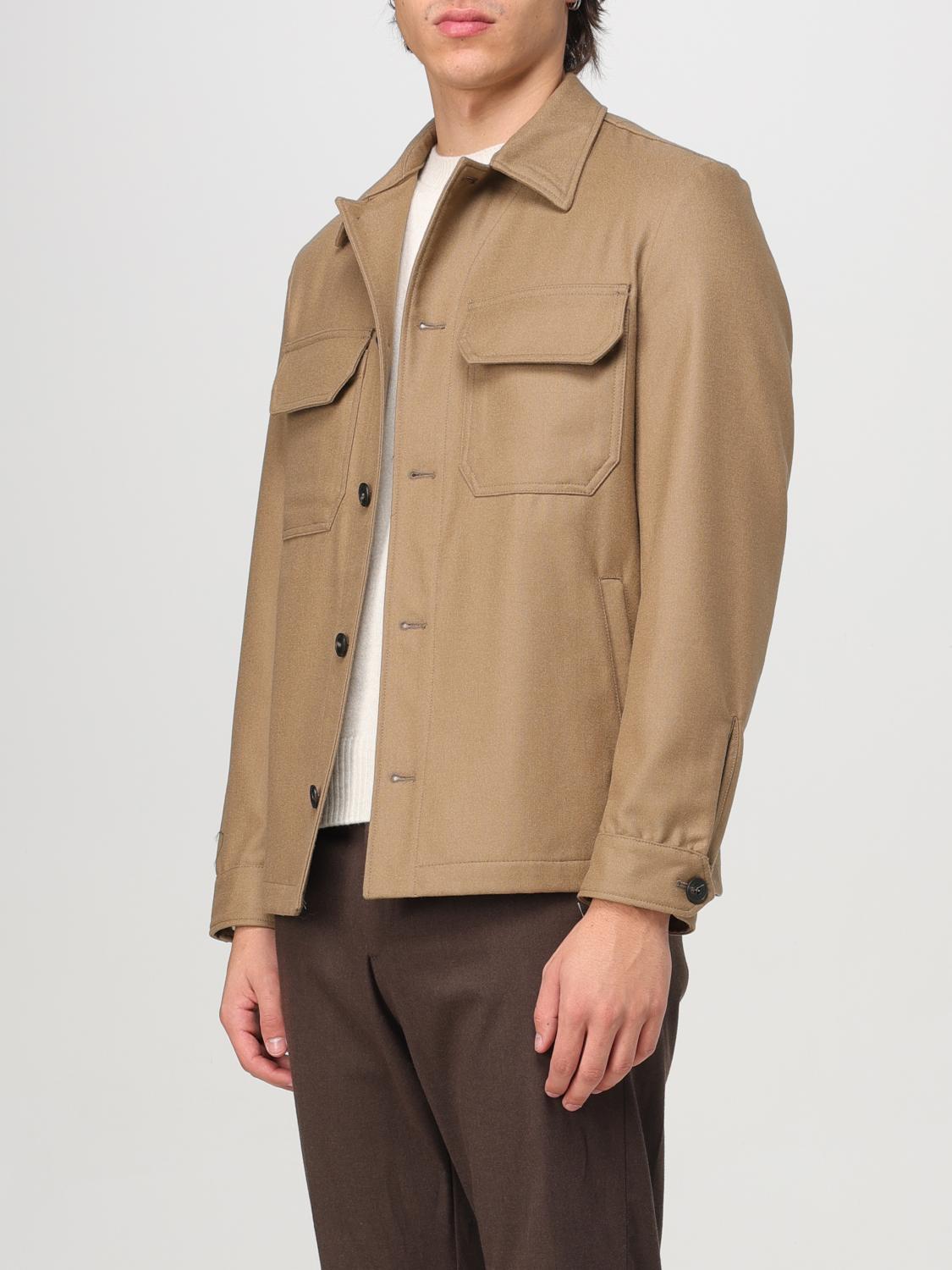 LUIGI BIANCHI JACKET: Luigi Bianchi virgin wool overshirt, Brown - Img 3