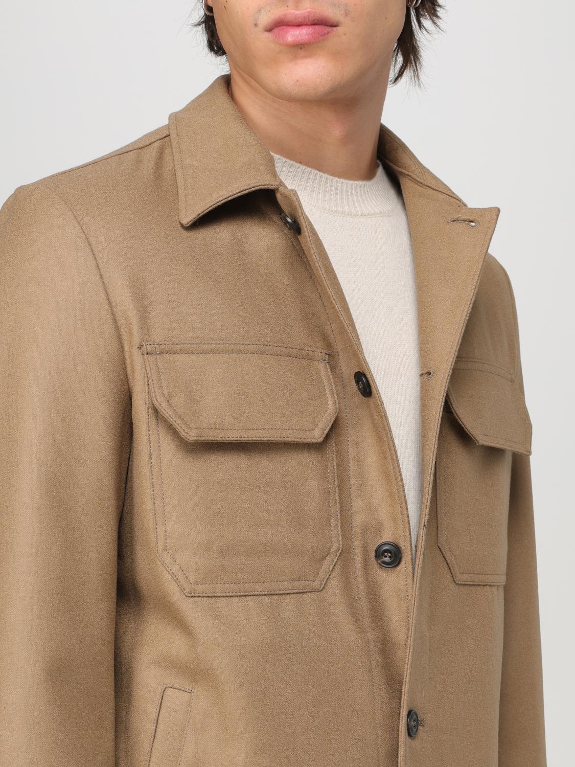 LUIGI BIANCHI JACKET: Luigi Bianchi virgin wool overshirt, Brown - Img 4