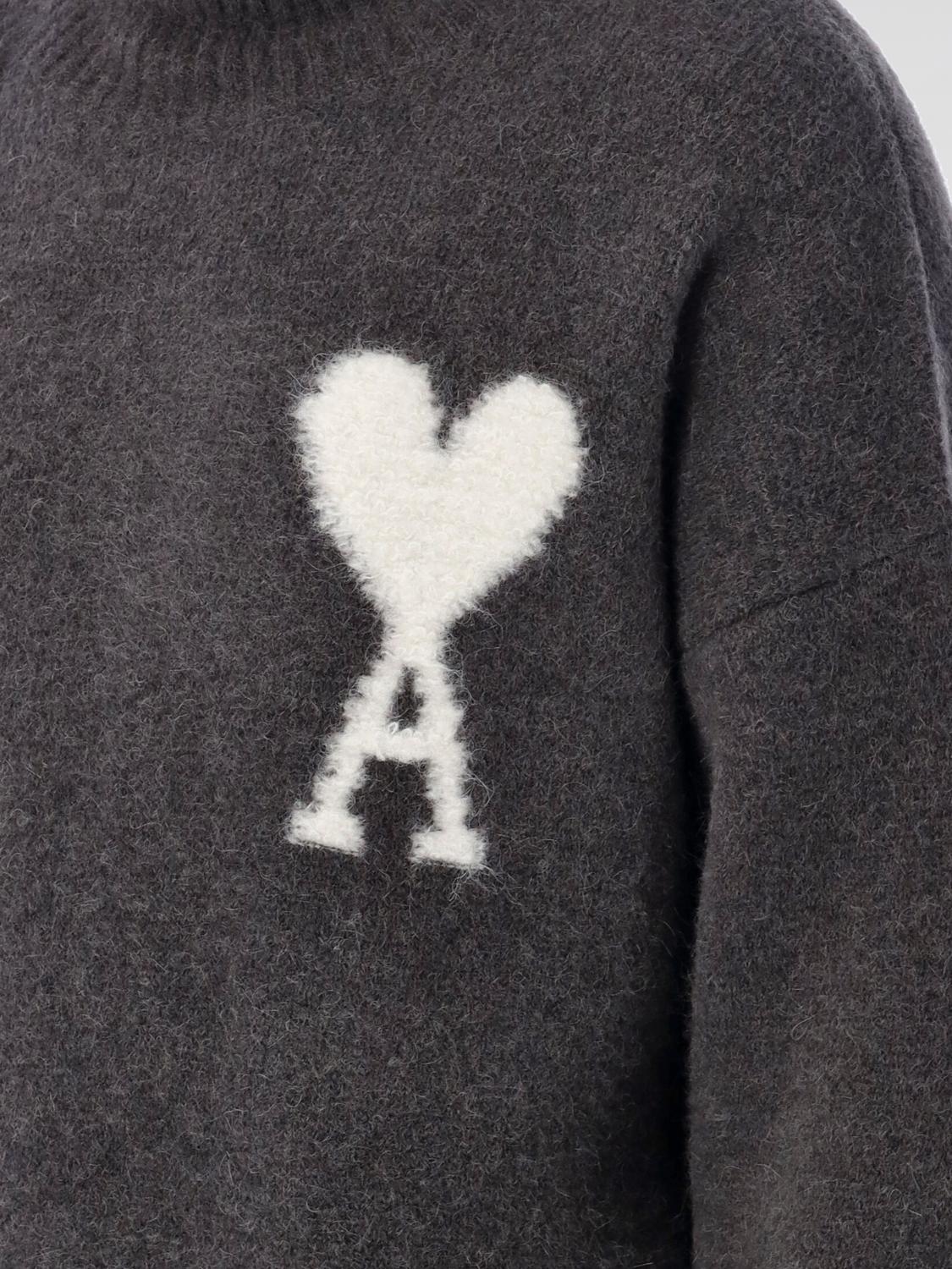 AMI PARIS SWEATER: Sweater men Ami Paris, Grey - Img 3