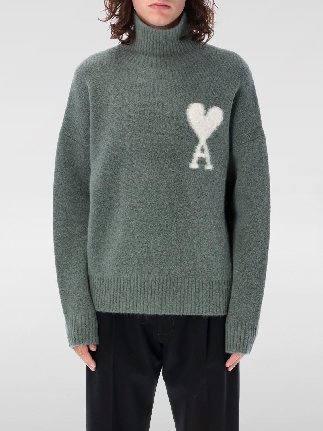 AMI PARIS PULLOVER: Pullover herren Ami Paris, Sage Grün - Img 1