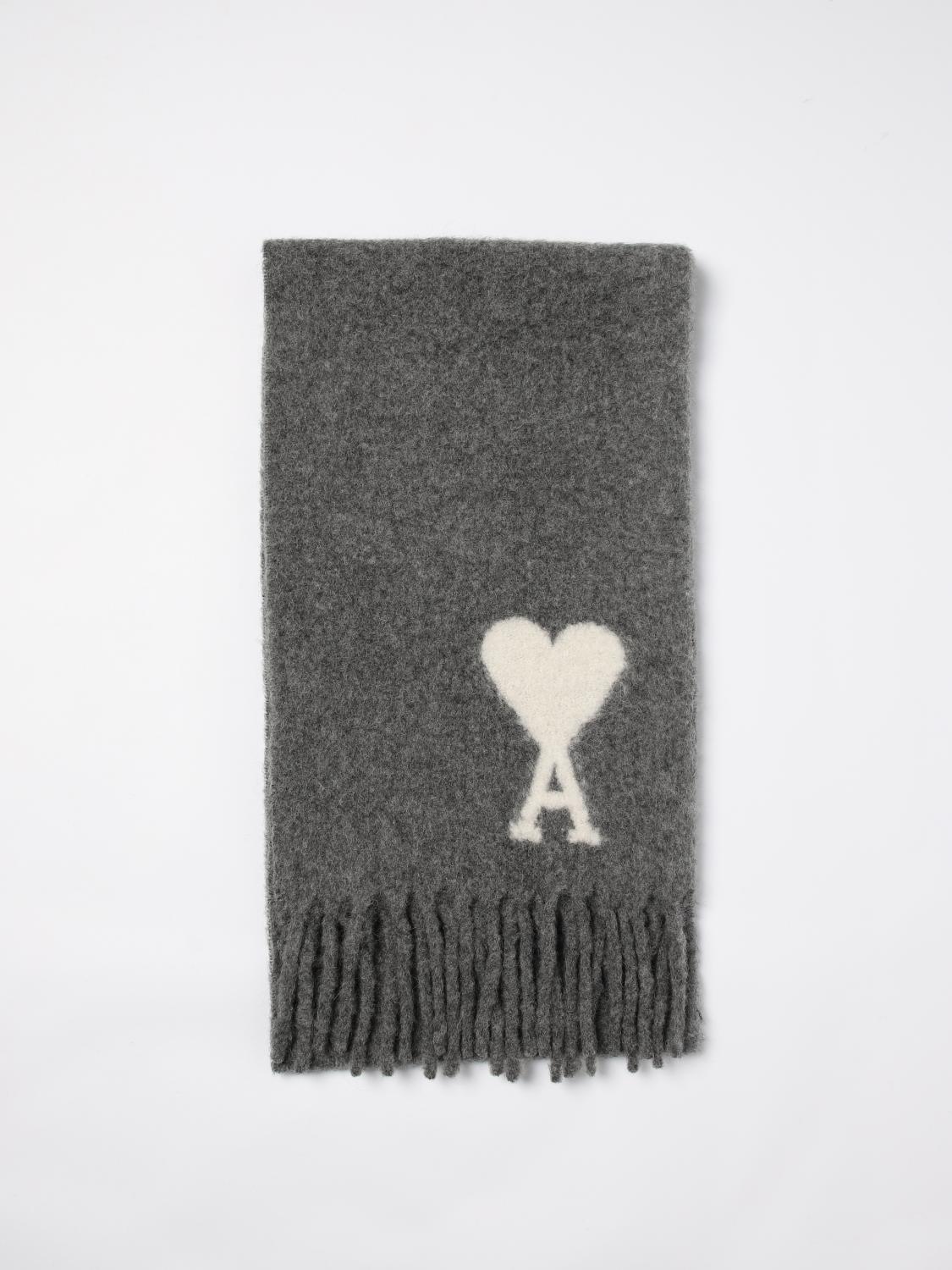 AMI PARIS SCARF: Scarf men Ami Paris, Grey - Img 1