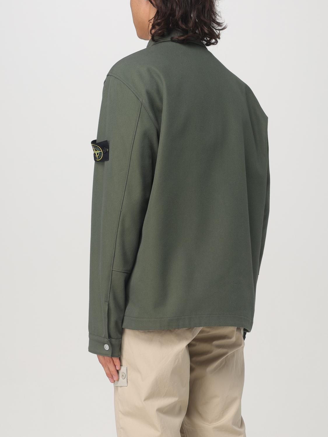 STONE ISLAND GIACCA: Giacca Stone Island in misto cotone , Muschio - Img 3