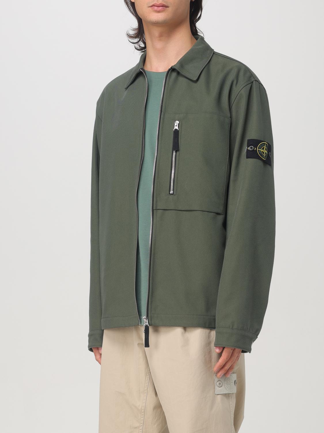 STONE ISLAND GIACCA: Giacca Stone Island in misto cotone , Muschio - Img 4