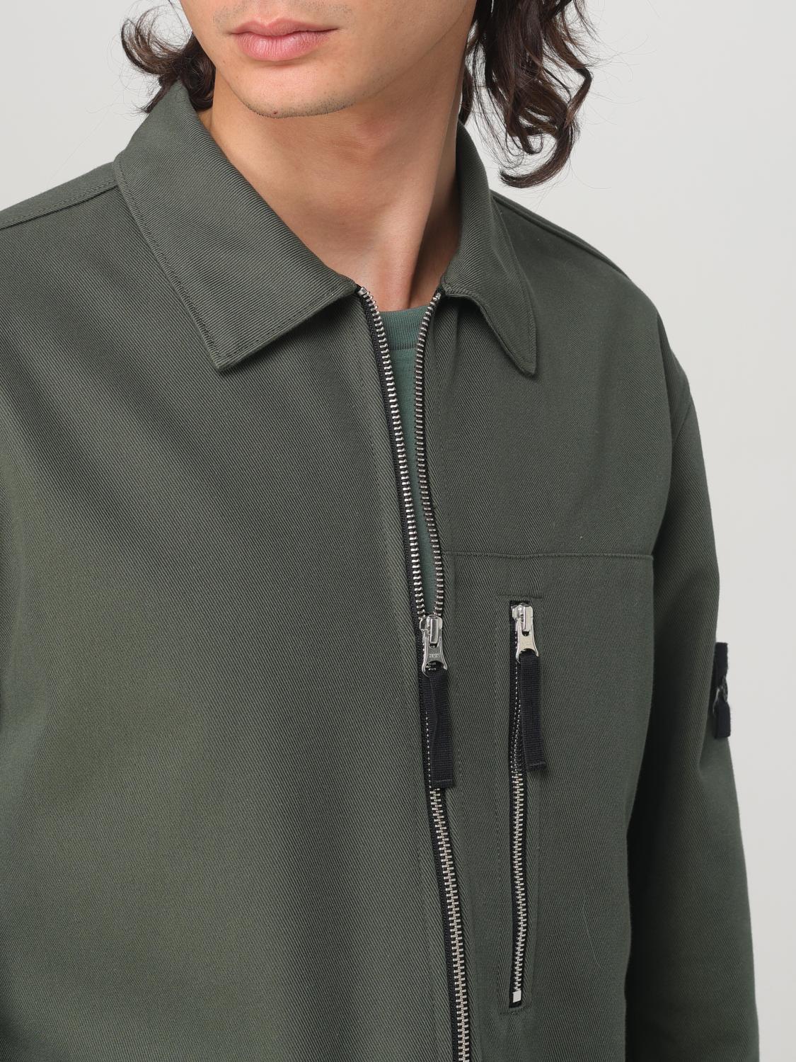 STONE ISLAND GIACCA: Giacca Stone Island in misto cotone , Muschio - Img 5