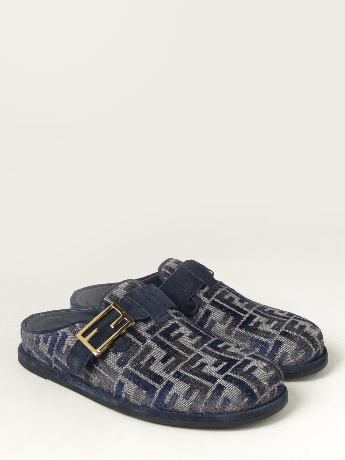 FENDI FLAT SHOES: Shoes woman Fendi, Blue - Img 2