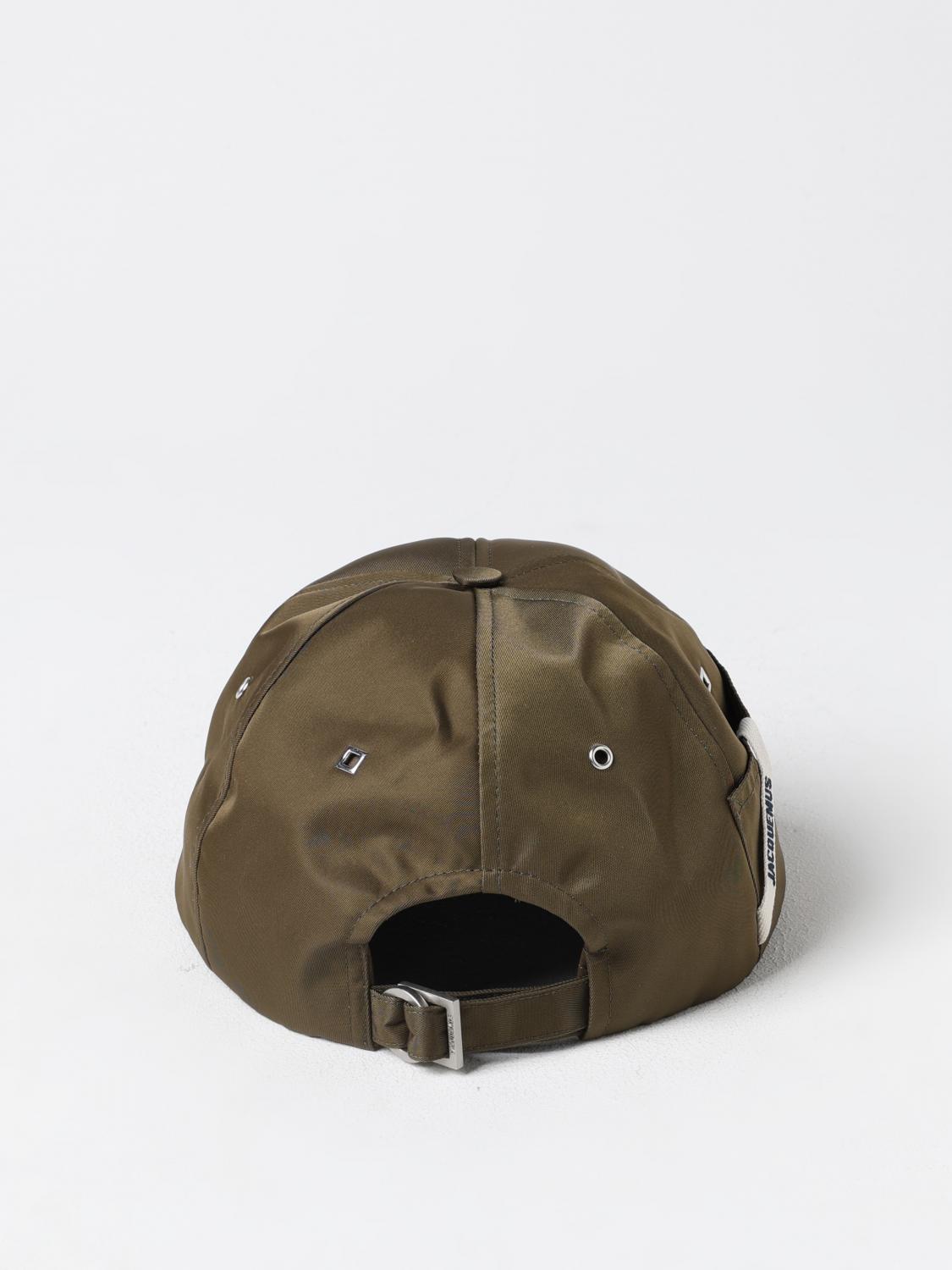 JACQUEMUS CAPPELLO: Cappello Jacquemus in nylon con logo, Kaki - Img 3
