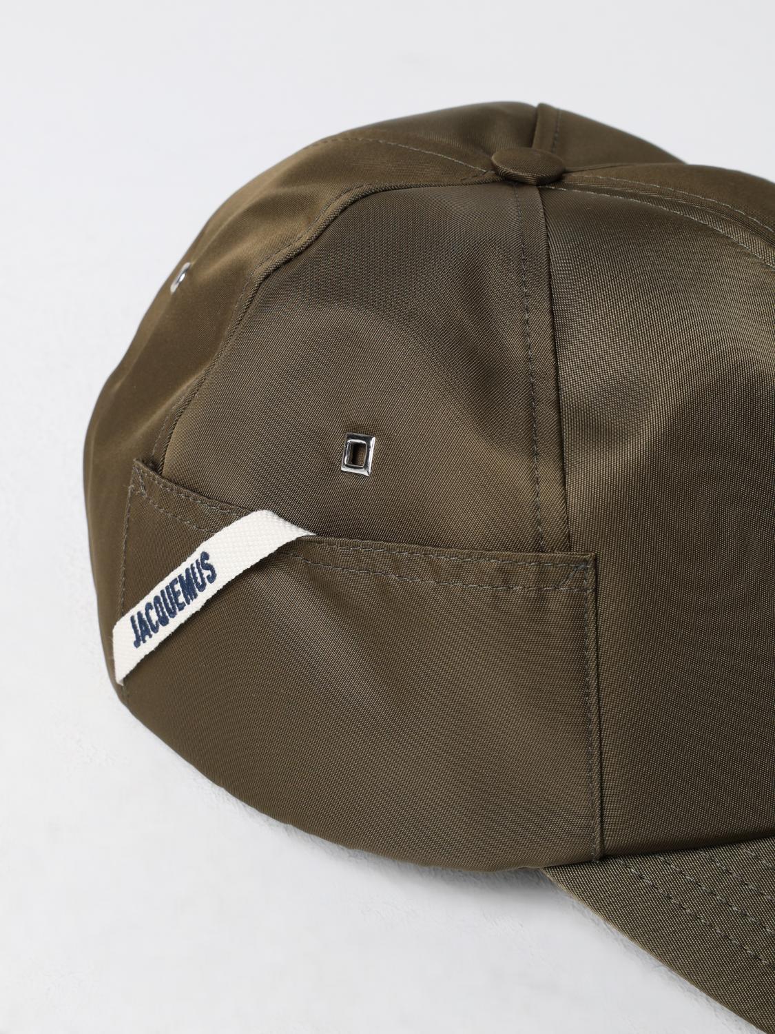 JACQUEMUS CAPPELLO: Cappello Jacquemus in nylon con logo, Kaki - Img 4