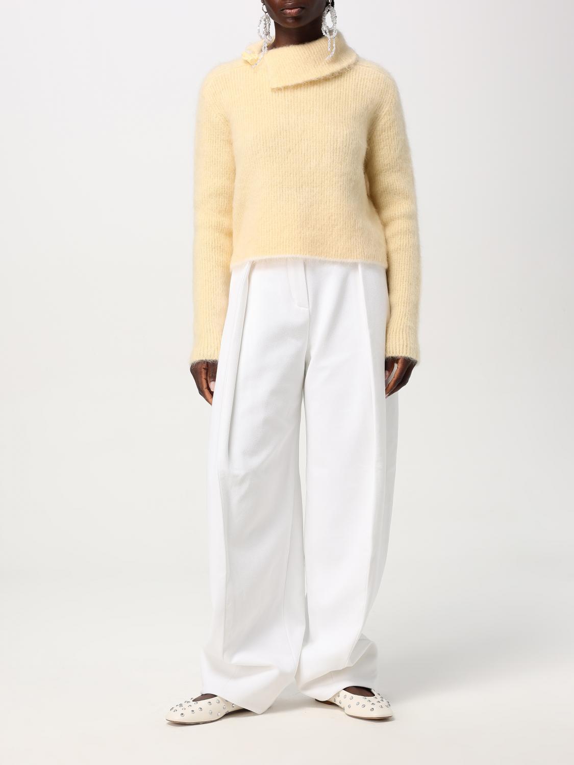 JACQUEMUS MAGLIA: Pullover Jacquemus in misto lana a righe , Giallo - Img 2