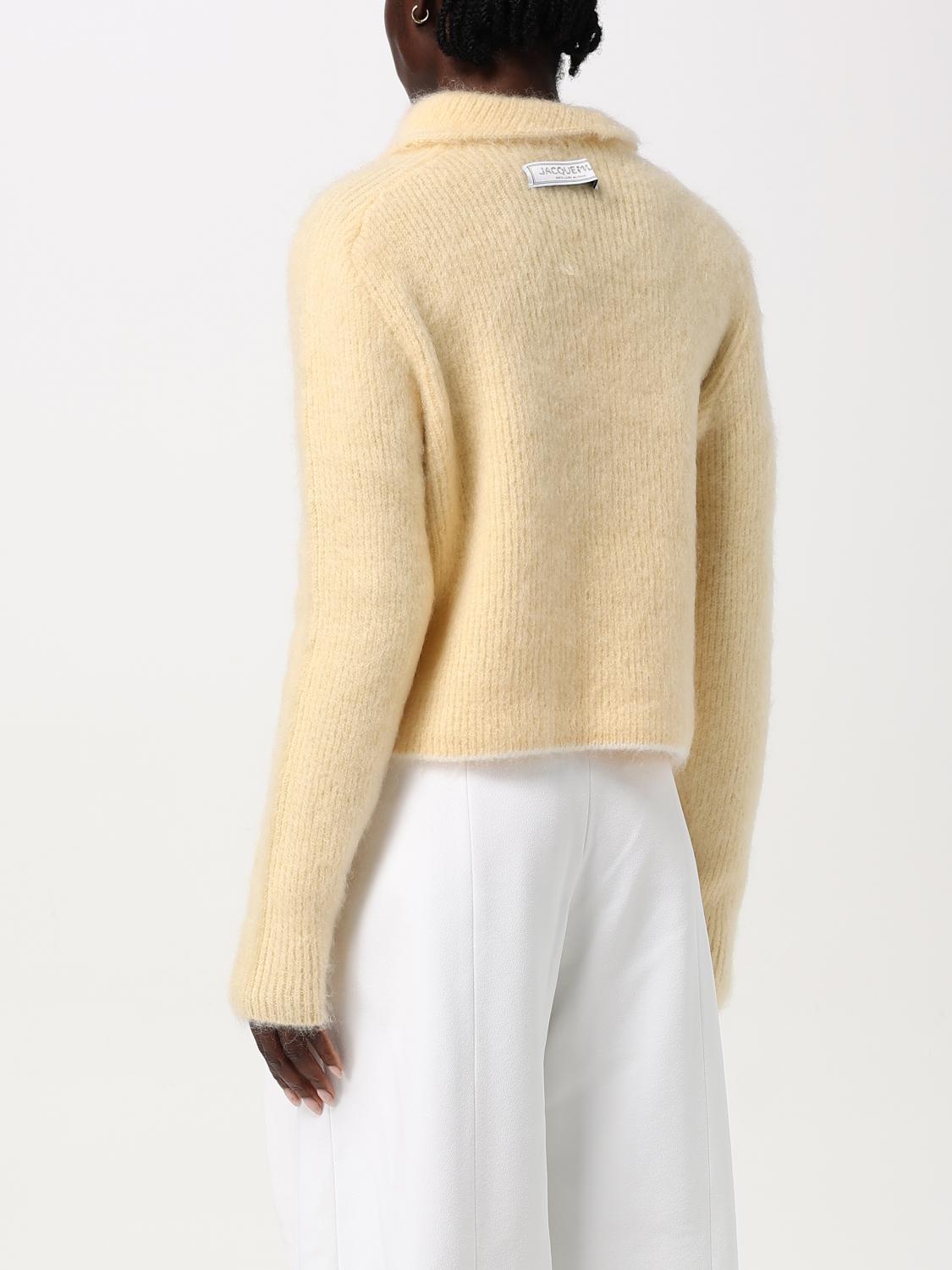 JACQUEMUS MAGLIA: Pullover Jacquemus in misto lana a righe , Giallo - Img 3