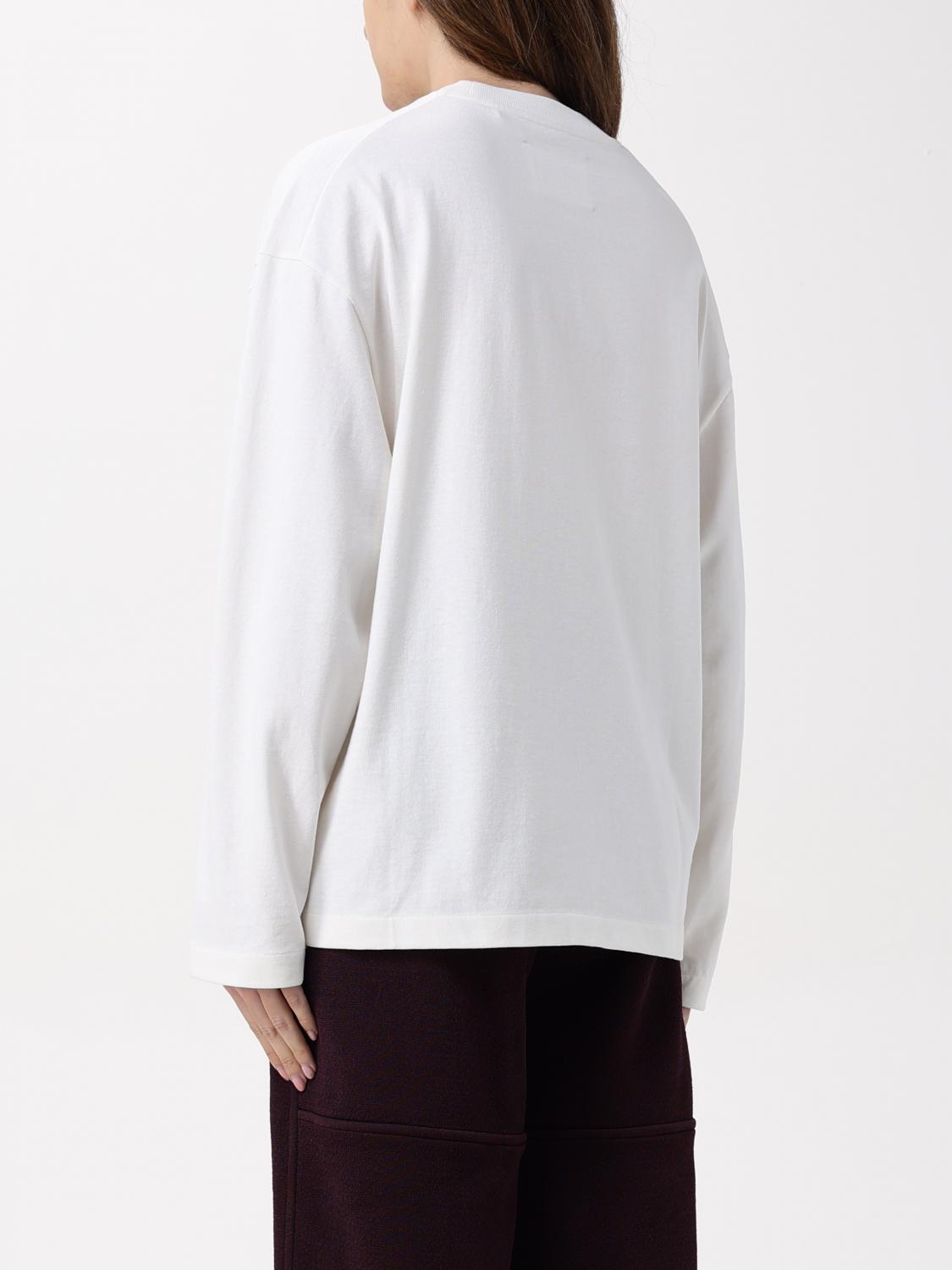 Tシャツ・カットソー JIL SANDER Woman T-Shirt White J03GC0136J20243 102 Logo-print sweatshirt | Jil Sander | OTTODISANPIETRO