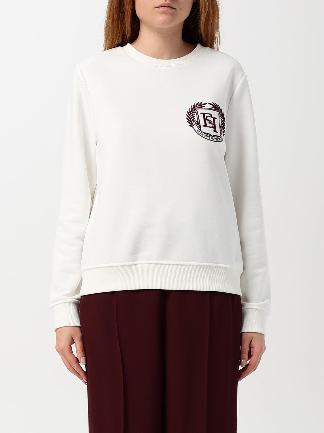 ELISABETTA FRANCHI SWEATSHIRT: Sweater woman Elisabetta Franchi, Ivory - Img 1