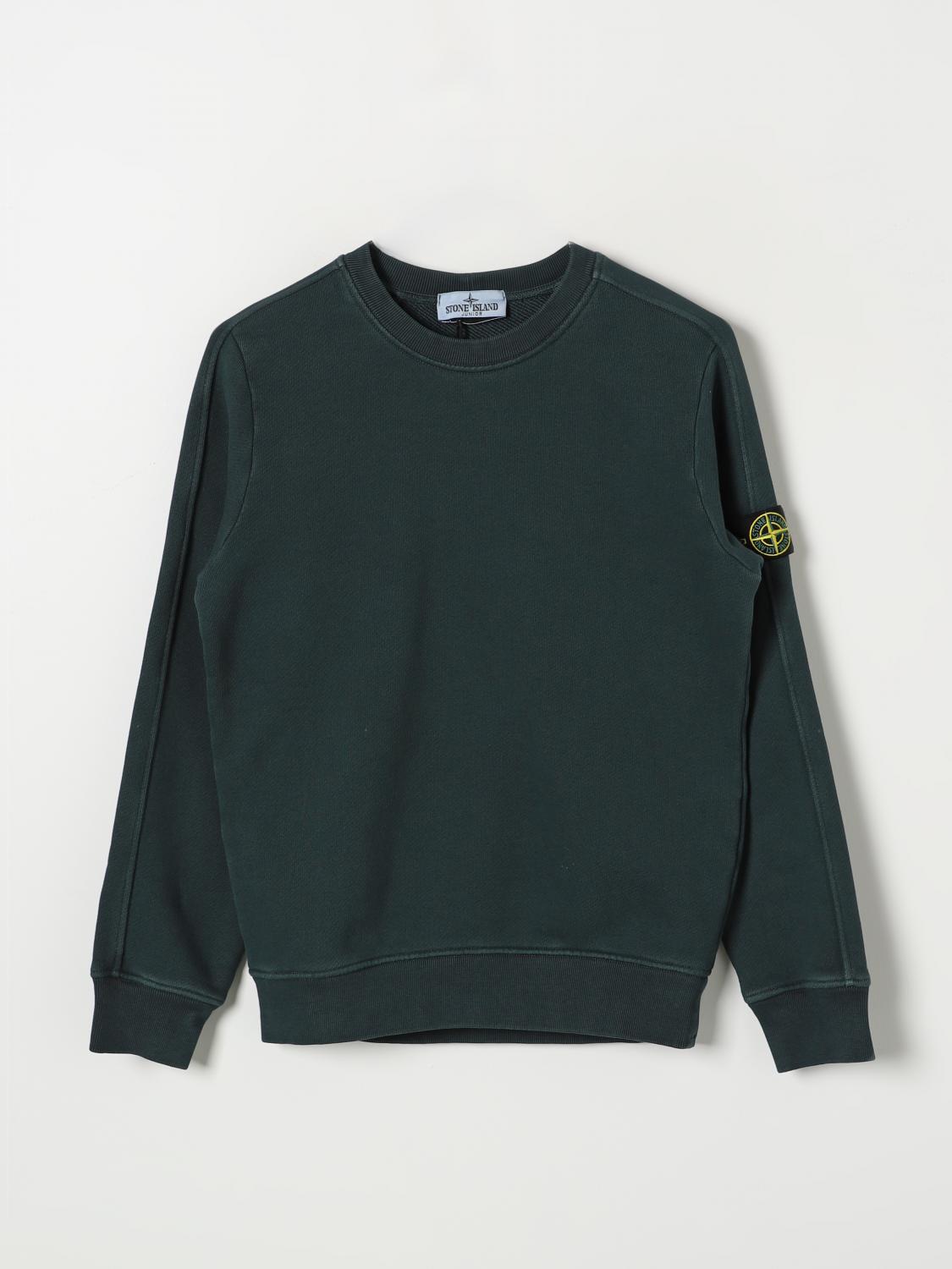 STONE ISLAND JUNIOR PULLOVER: Pullover kinder Stone Island Junior, Petroleum Blue - Img 1