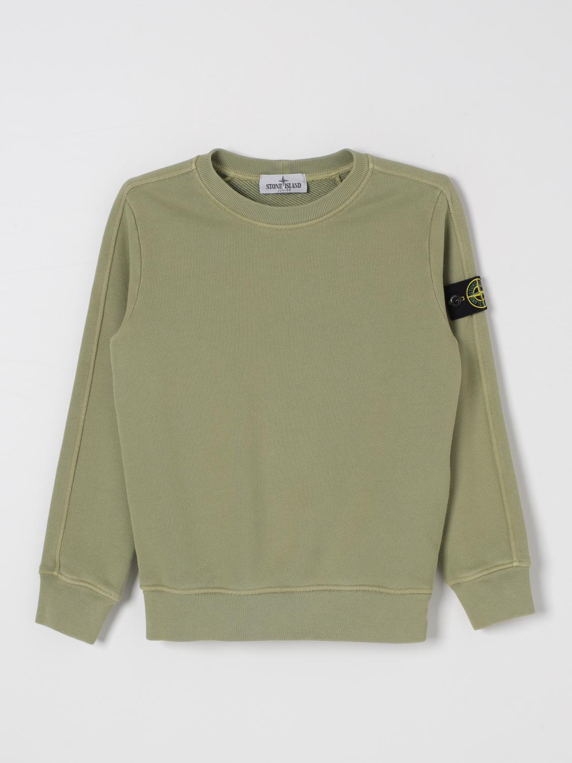 STONE ISLAND JUNIOR SWEATER: Sweater kids Stone Island Junior, Sage - Img 1