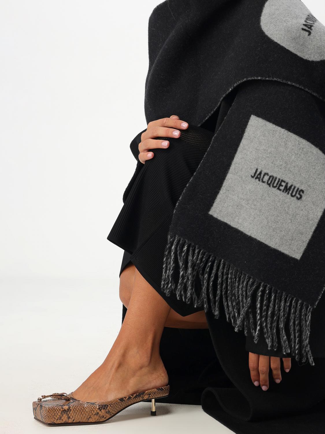 JACQUEMUS ブラック ラウンドカーレマフラースカーフ