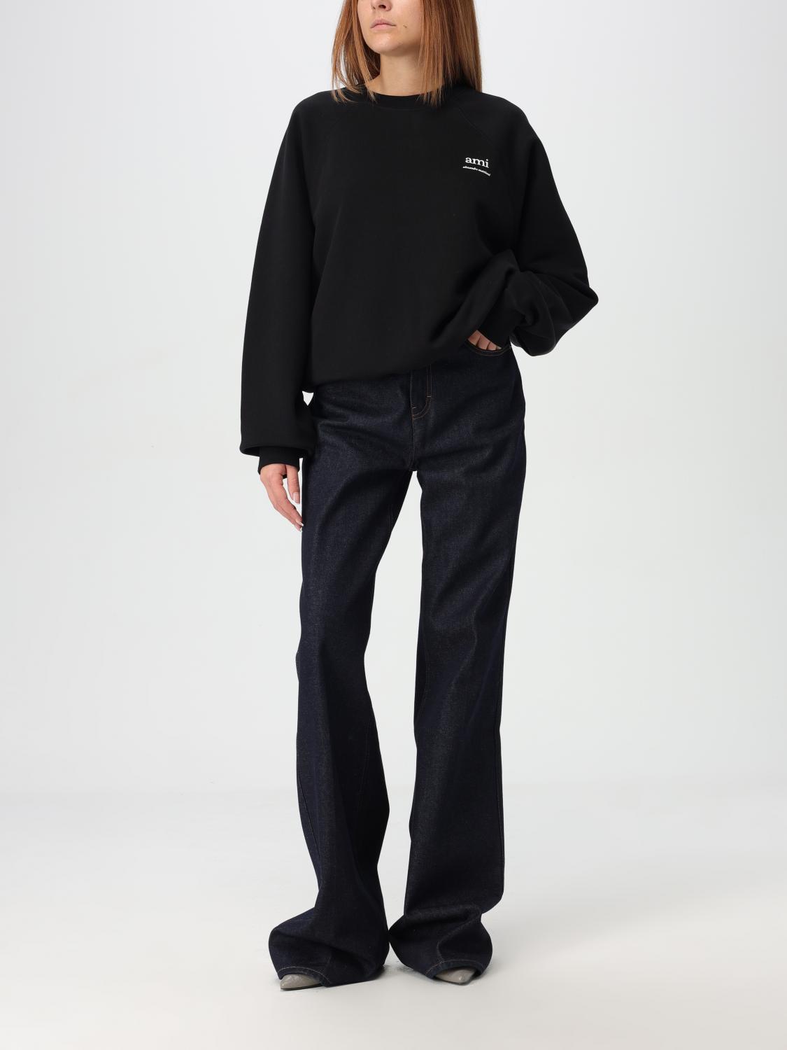 Ami Paris スウェットシャツ レディース - ブラック | USW024747