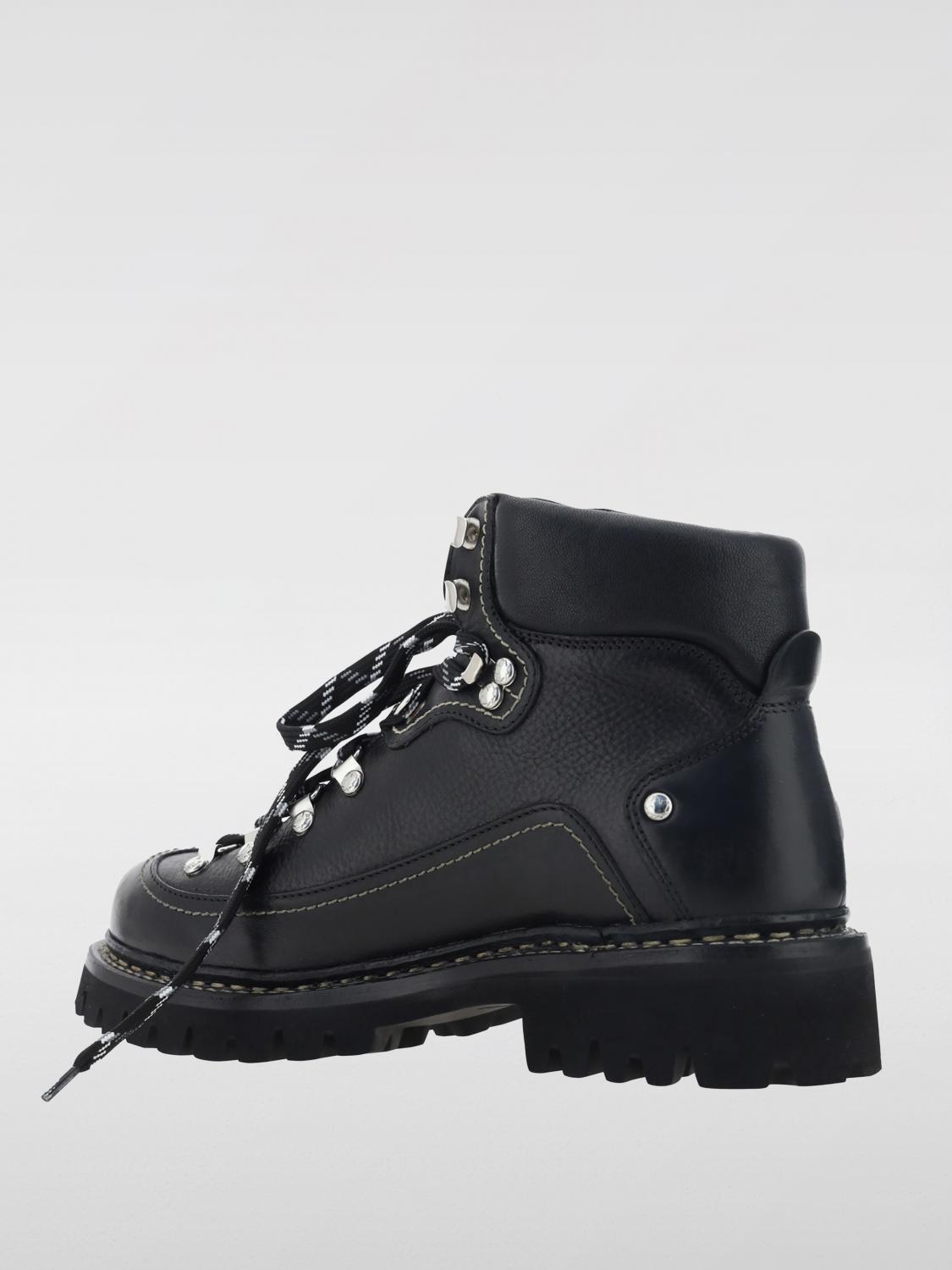 DSQUARED2 STIVALETTI: Stivaletto Hiking Dsquared2 in pelle martellata , Nero - Img 3