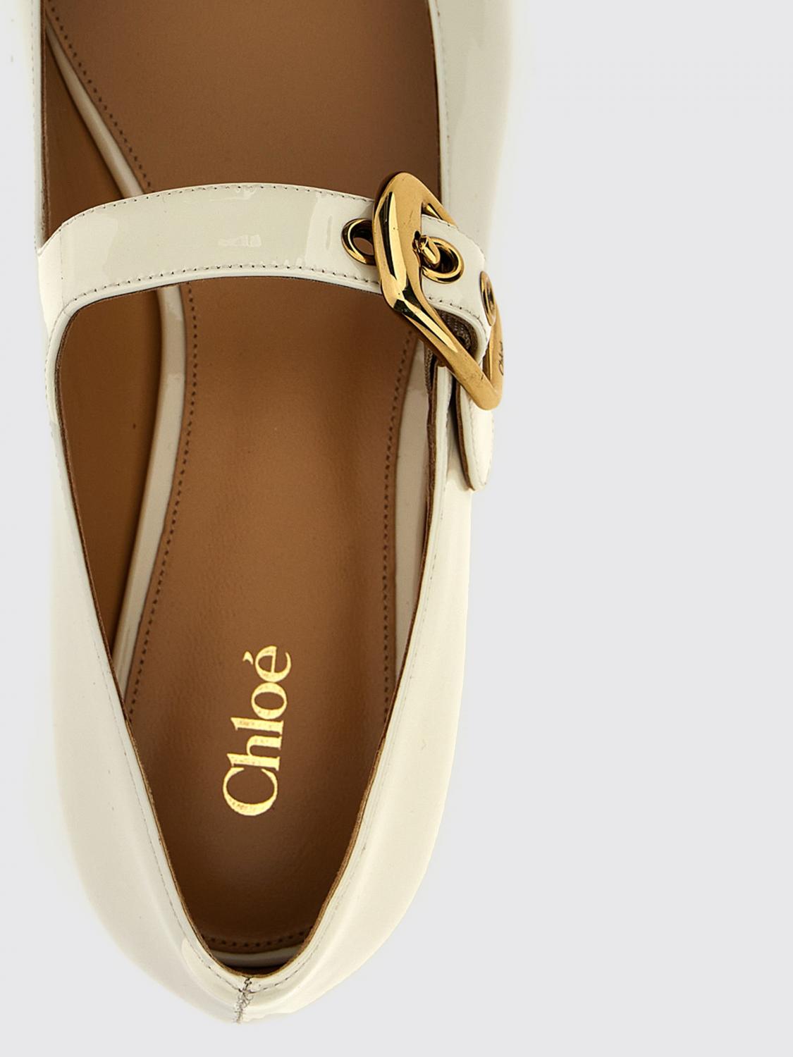 CHLOÉ BALLERINAS: Schuhe damen ChloÉ, Weiß - Img 4