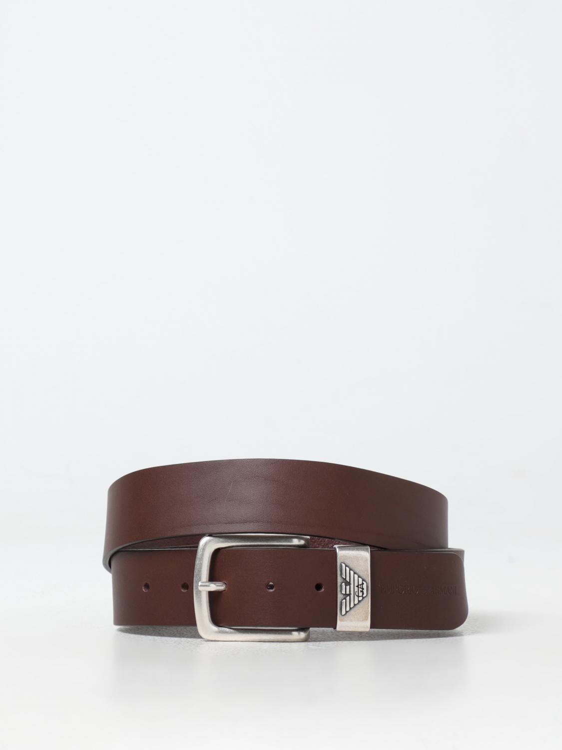 EMPORIO ARMANI CEINTURE: Ceinture homme Emporio Armani, Marron - Img 1