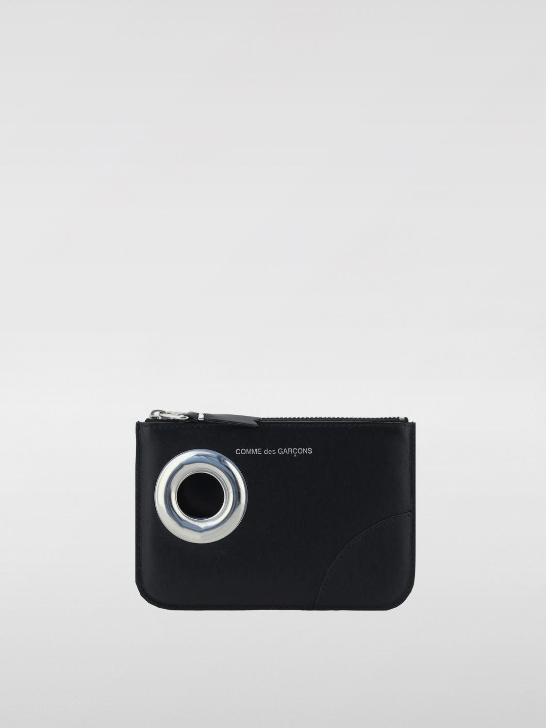 COMME DES GARÇONS WALLET 지갑: Comme Des Garçons Wallet 가죽 동전 지갑, 블랙 - Img 1