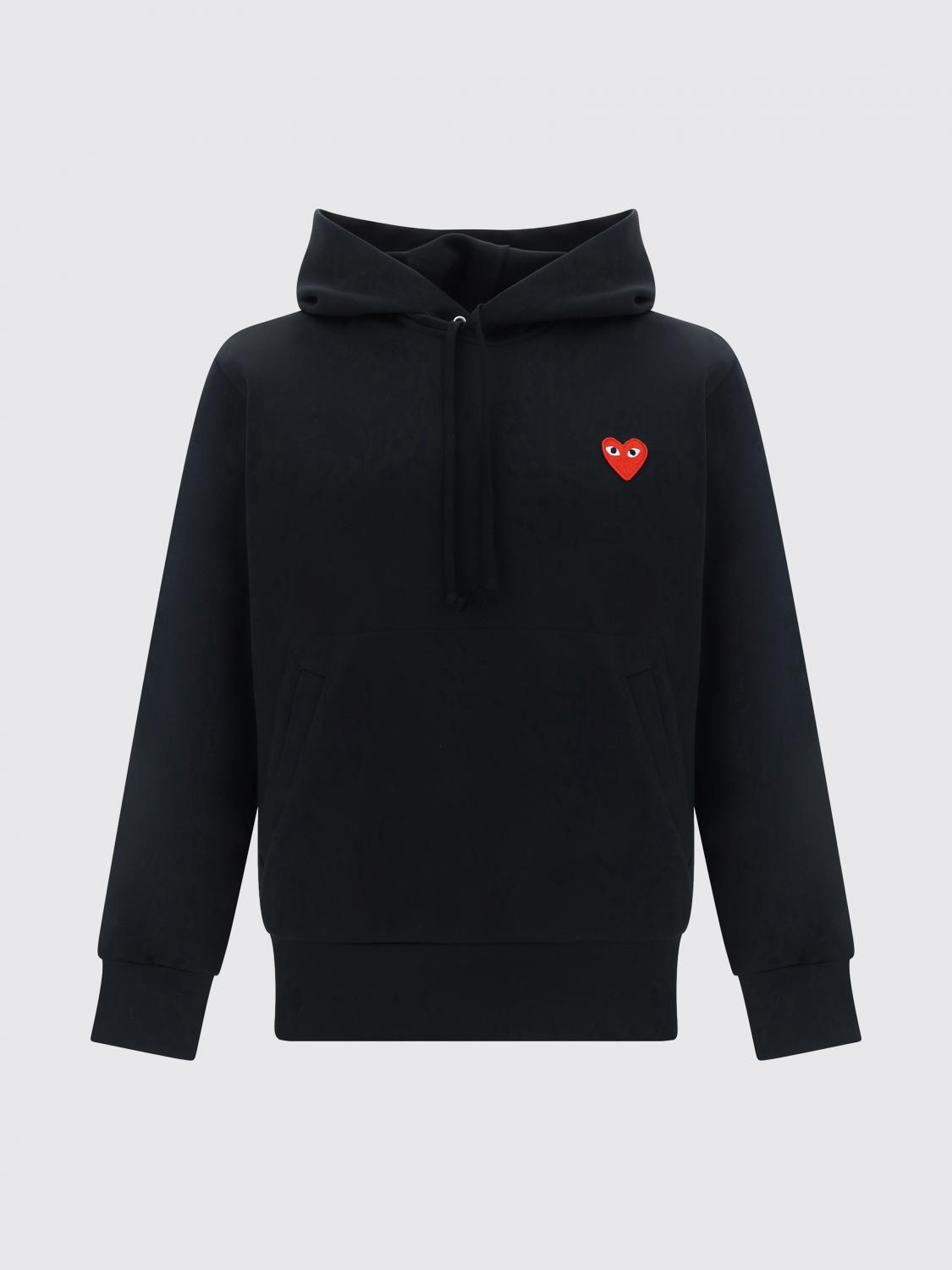 COMME DES GARÇONS PLAY SUDADERA: Sudadera con capucha Comme Des Garçons Play de punto, Negro - Img 2