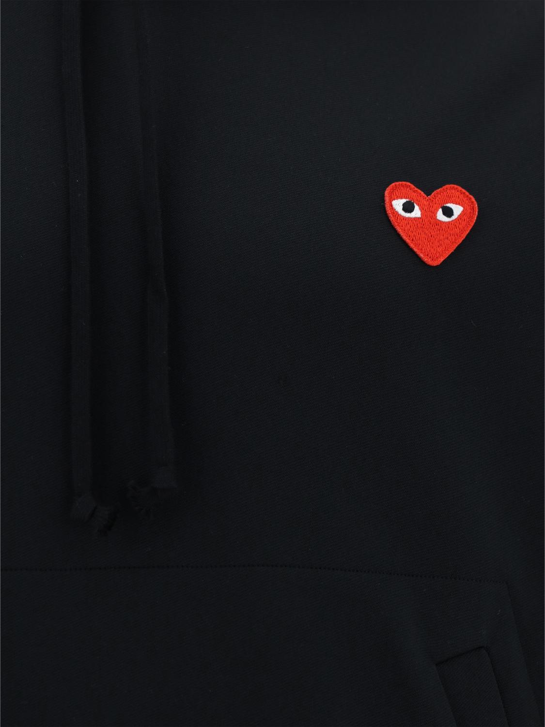 COMME DES GARÇONS PLAY SUDADERA: Sudadera con capucha Comme Des Garçons Play de punto, Negro - Img 4