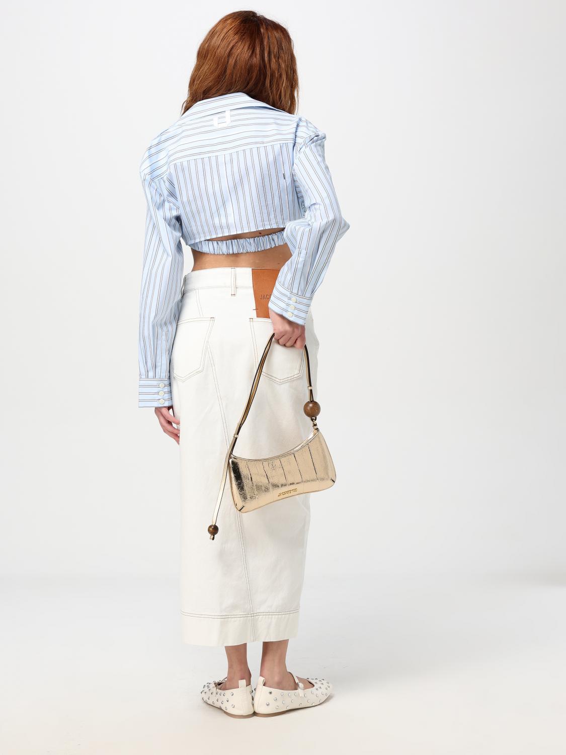 JACQUEMUS TOP E BLUSE: Top Jacquemus in cotone a righe , Blue - Img 2