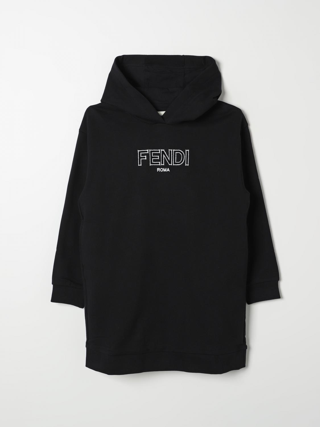 FENDI KLEID: Kleid kinder Fendi, Schwarz - Img 1