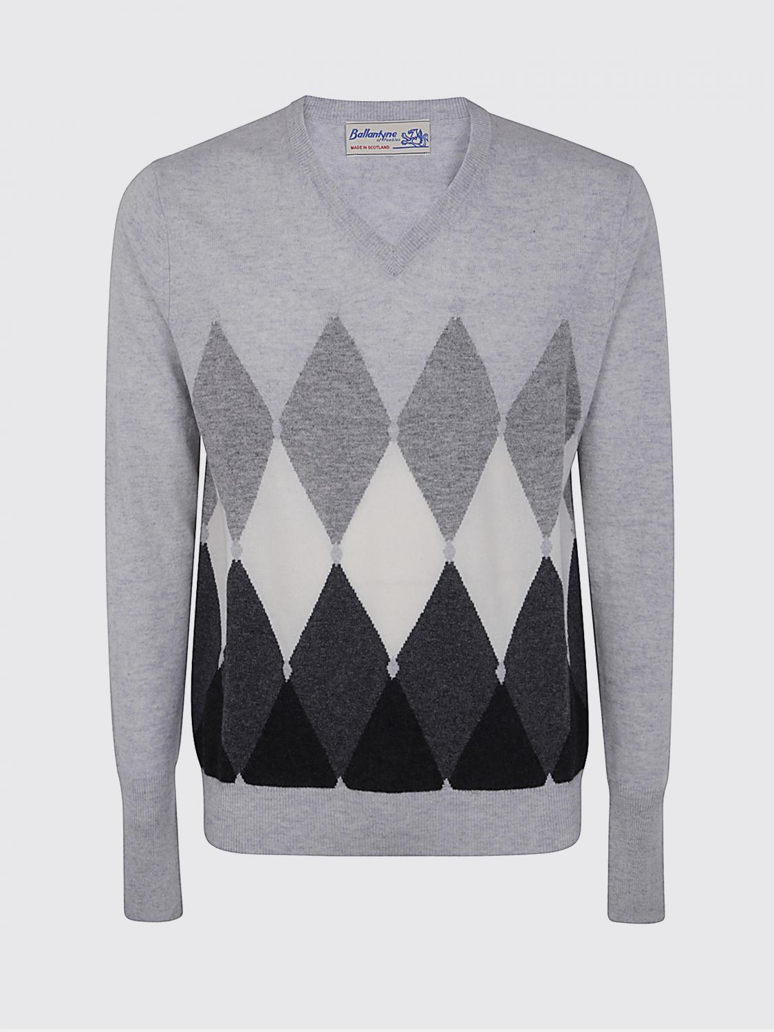 BALLANTYNE PULLOVER: Strickjacke herren Ballantyne, Grau 1 - Img 1