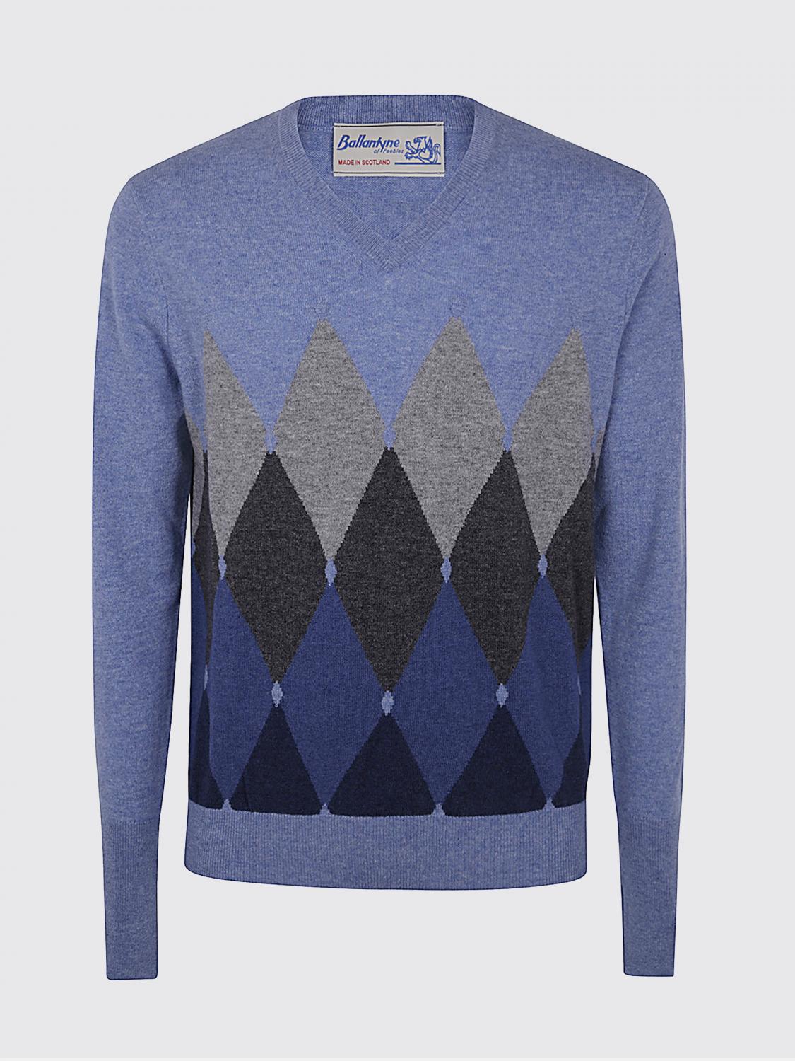 BALLANTYNE PULLOVER: Strickjacke herren Ballantyne, Blau 1 - Img 1