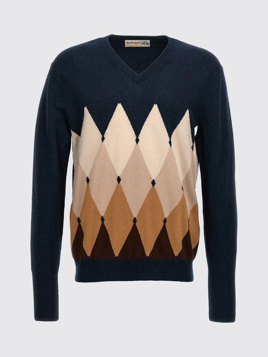 BALLANTYNE PULLOVER: Strickjacke herren Ballantyne, Cobalt - Img 1