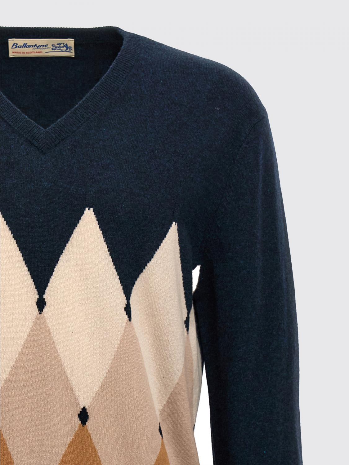 BALLANTYNE PULLOVER: Strickjacke herren Ballantyne, Cobalt - Img 3