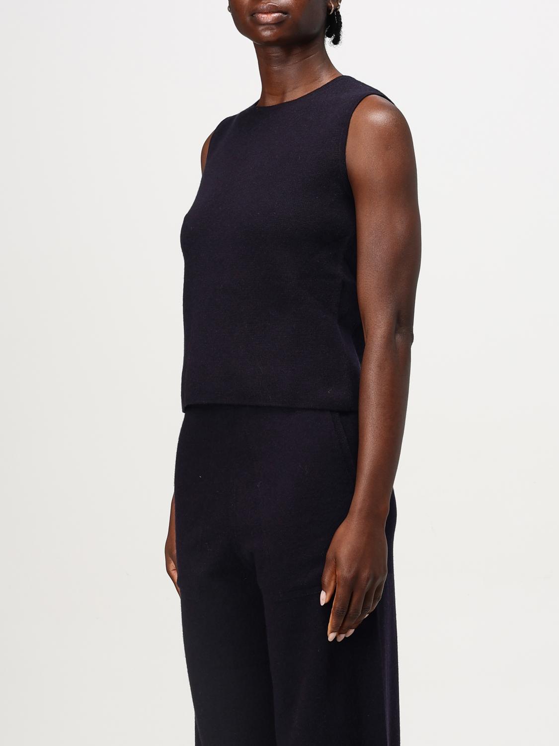 MAX MARA TOP: Max Mara wool and cashmere top, Blue - Img 4