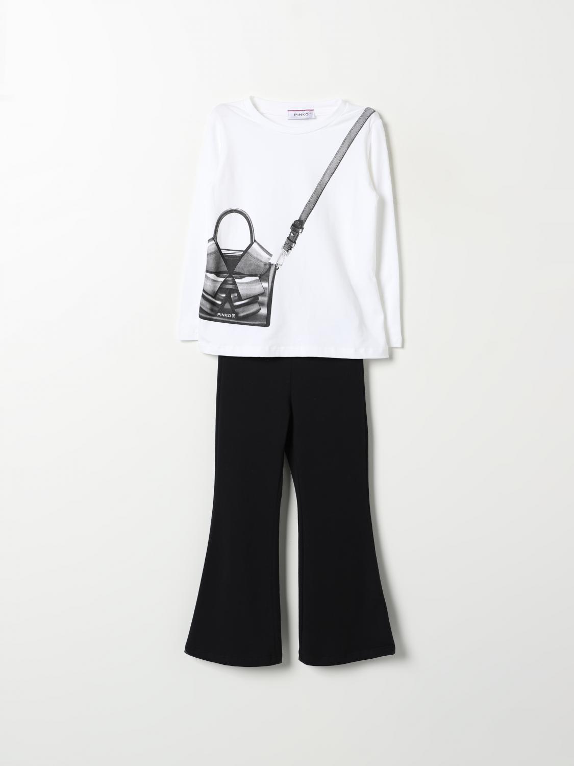 PINKO COMPLETO: Completo t-shirt + pantalone Pinko in cotone stretch , Bianco - Img 1