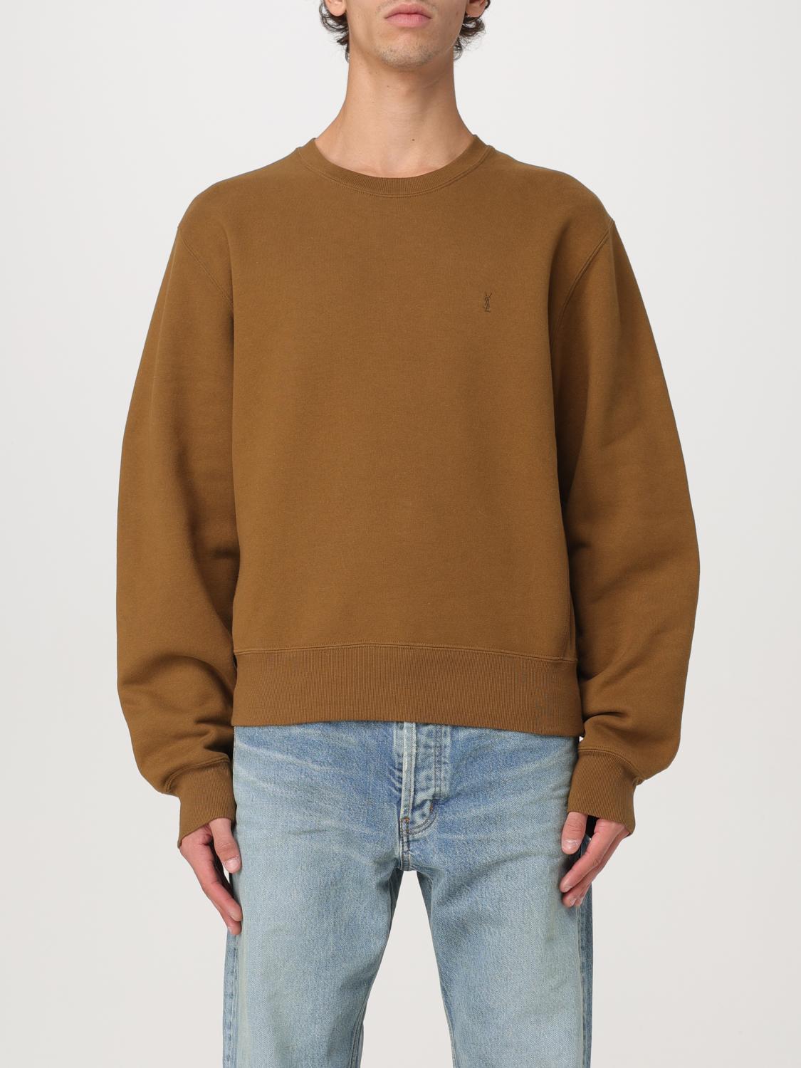 SAINT LAURENT SWEATSHIRT: Sweatshirt homme Saint Laurent, Marron - Img 1