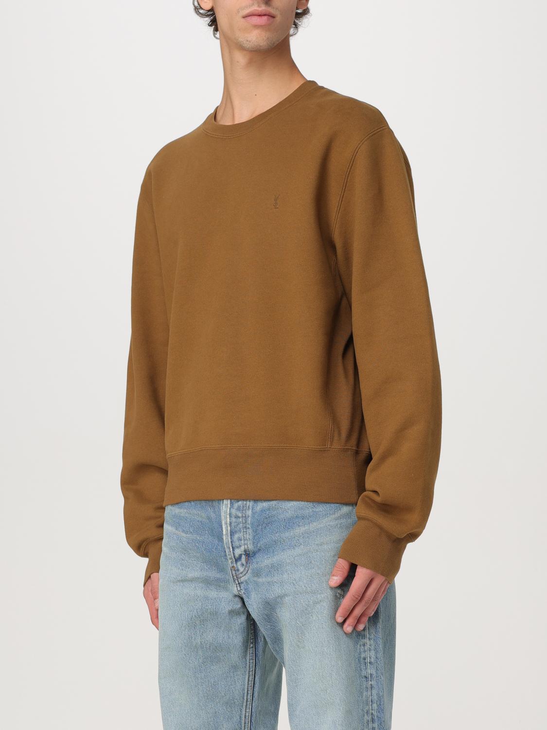 SAINT LAURENT SWEATSHIRT: Sweatshirt homme Saint Laurent, Marron - Img 4