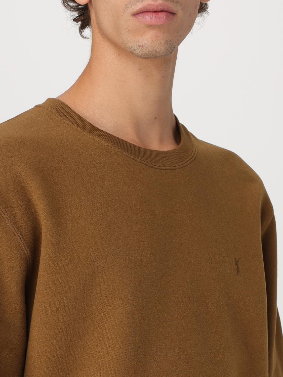 SAINT LAURENT SWEATSHIRT: Sweatshirt homme Saint Laurent, Marron - Img 5