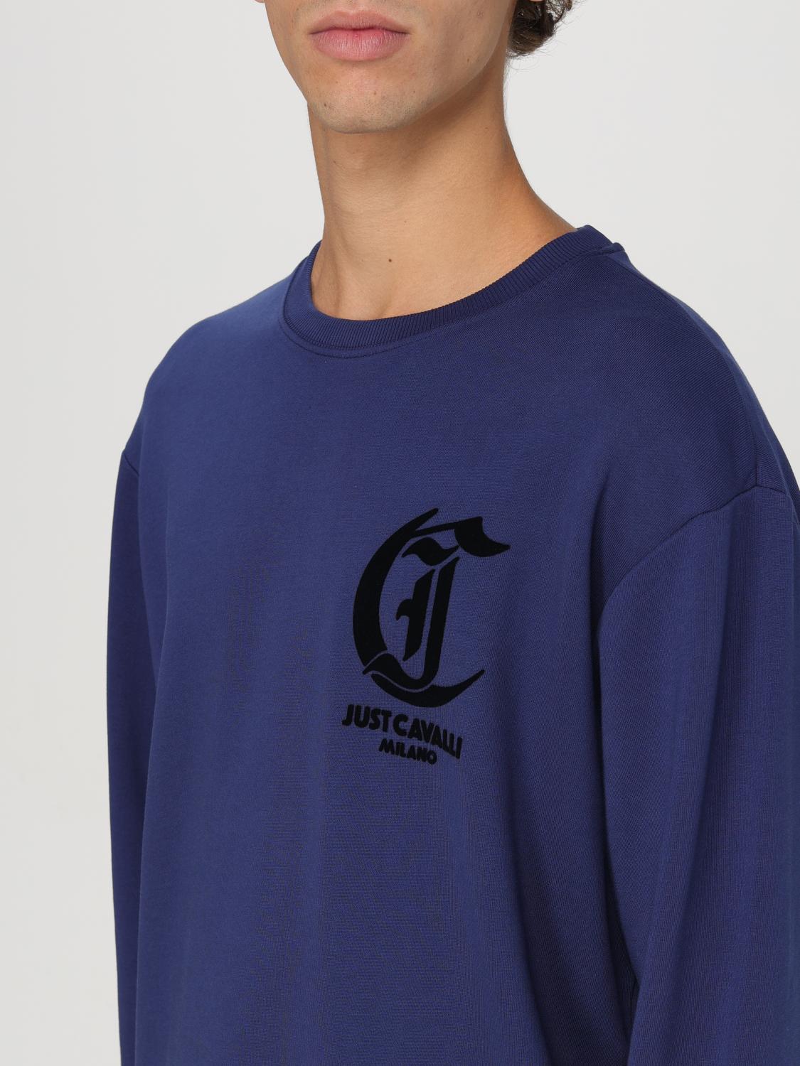 JUST CAVALLI 卫衣: 毛衣 男士 Just Cavalli, 蓝色 - Img 3