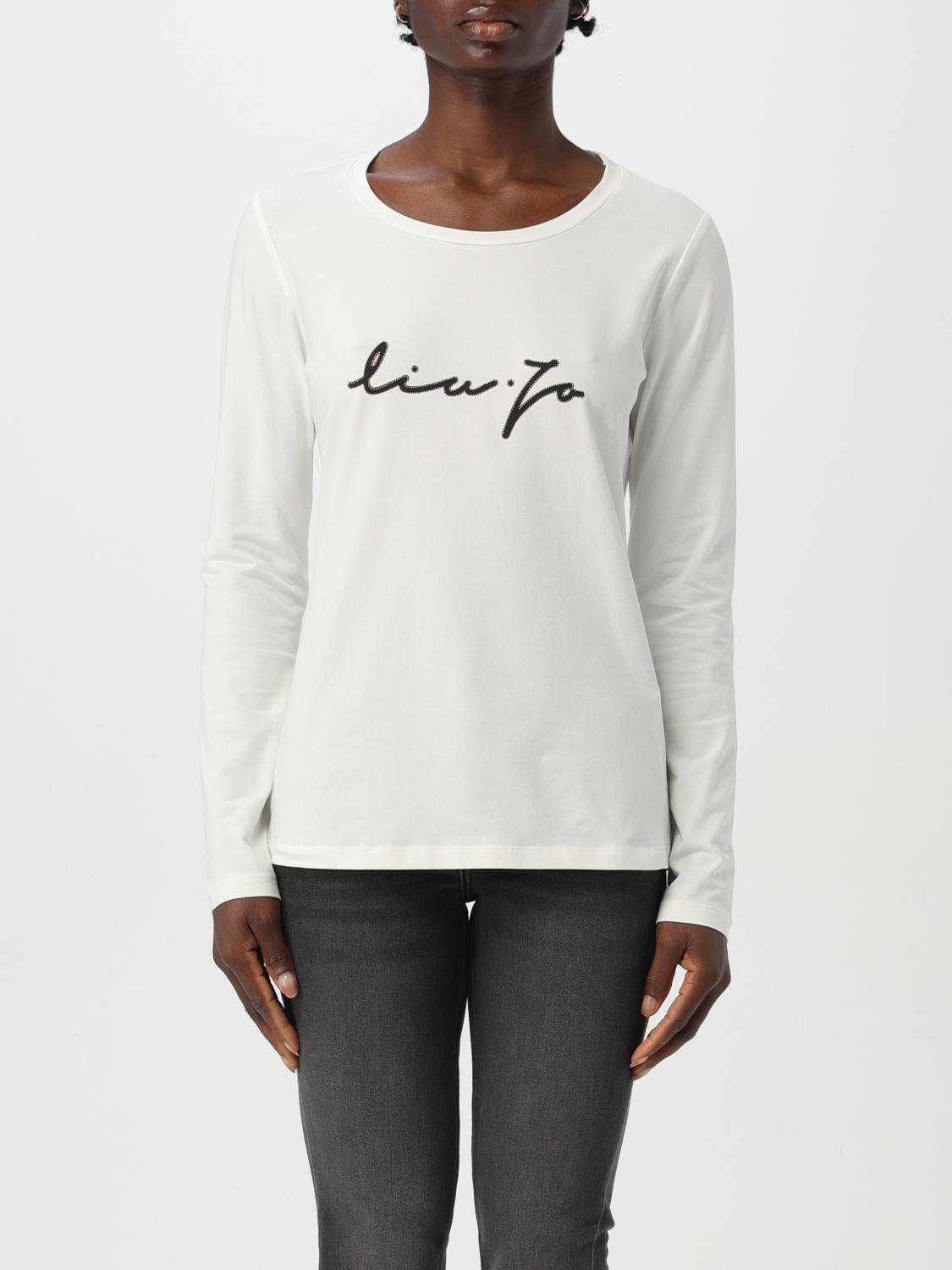 LIU JO SWEATER: Liu Jo long-sleeve cotton top, White - Img 1